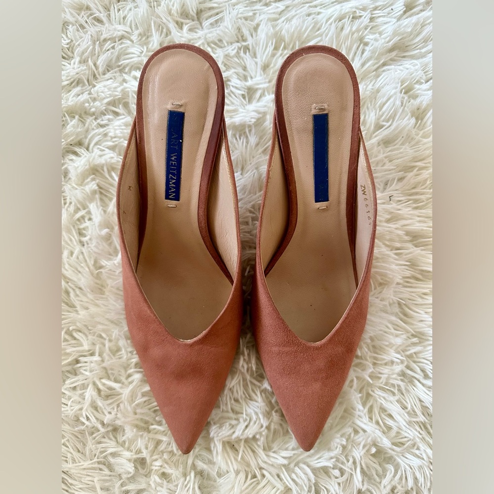 Stuart Weitzman Suede Mules Size 7
